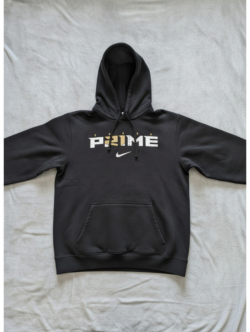 Nike Prime Men's Black Hoodie Size S with White Logo